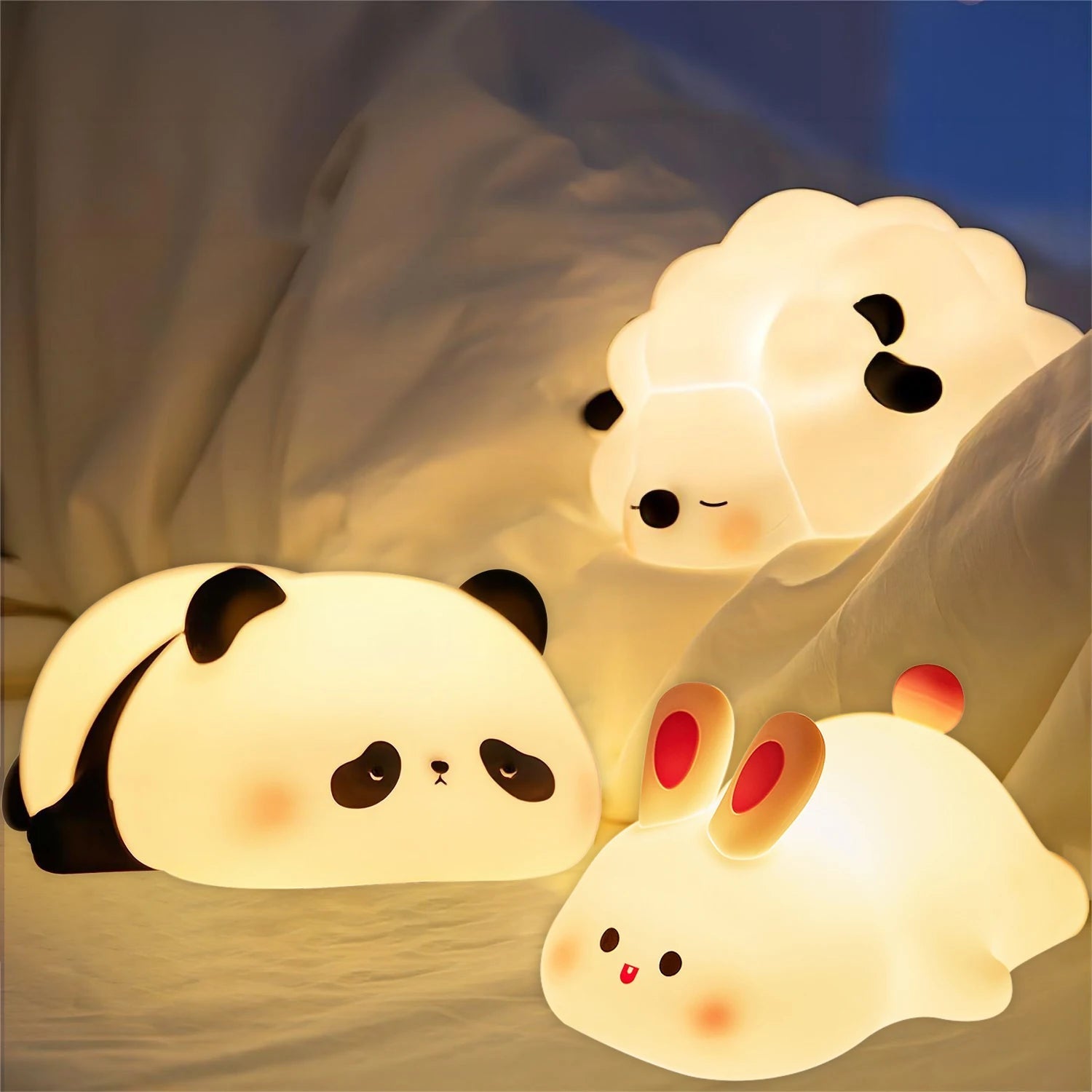 Maliben | Night Light | Soft And Dimmable - Rabbit Lamp For Children