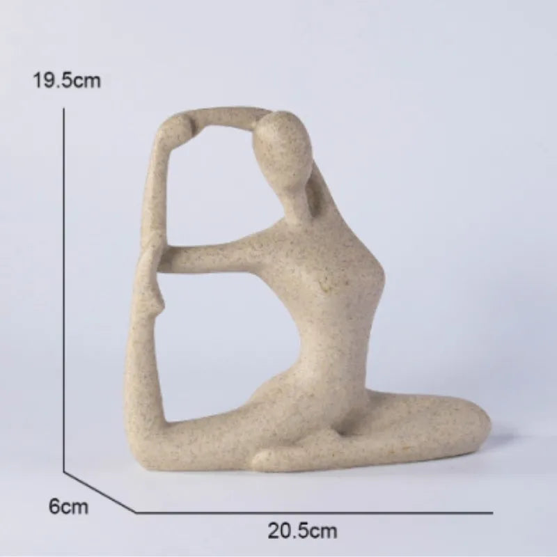 Maliben | Zenjoy Woman In Yoga Statue – Modern Indoor Decoration Made Of Resin