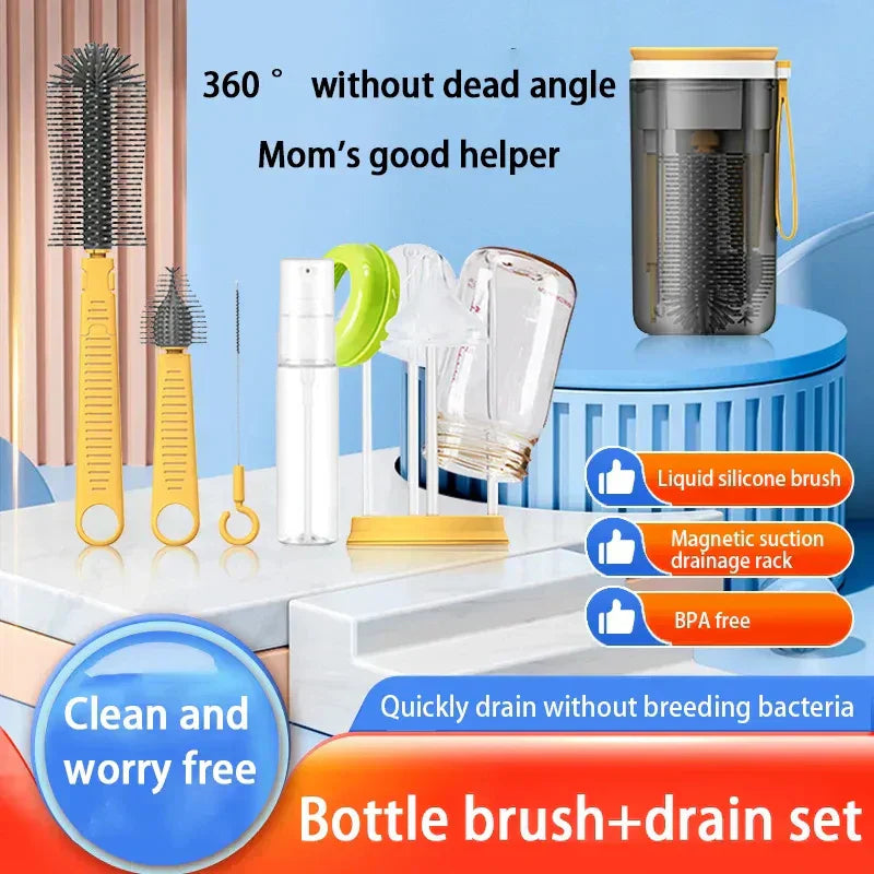Maliben | Baby Bottle Cleaning Set – Practical Brush With Accessories For Easy Care On The Go