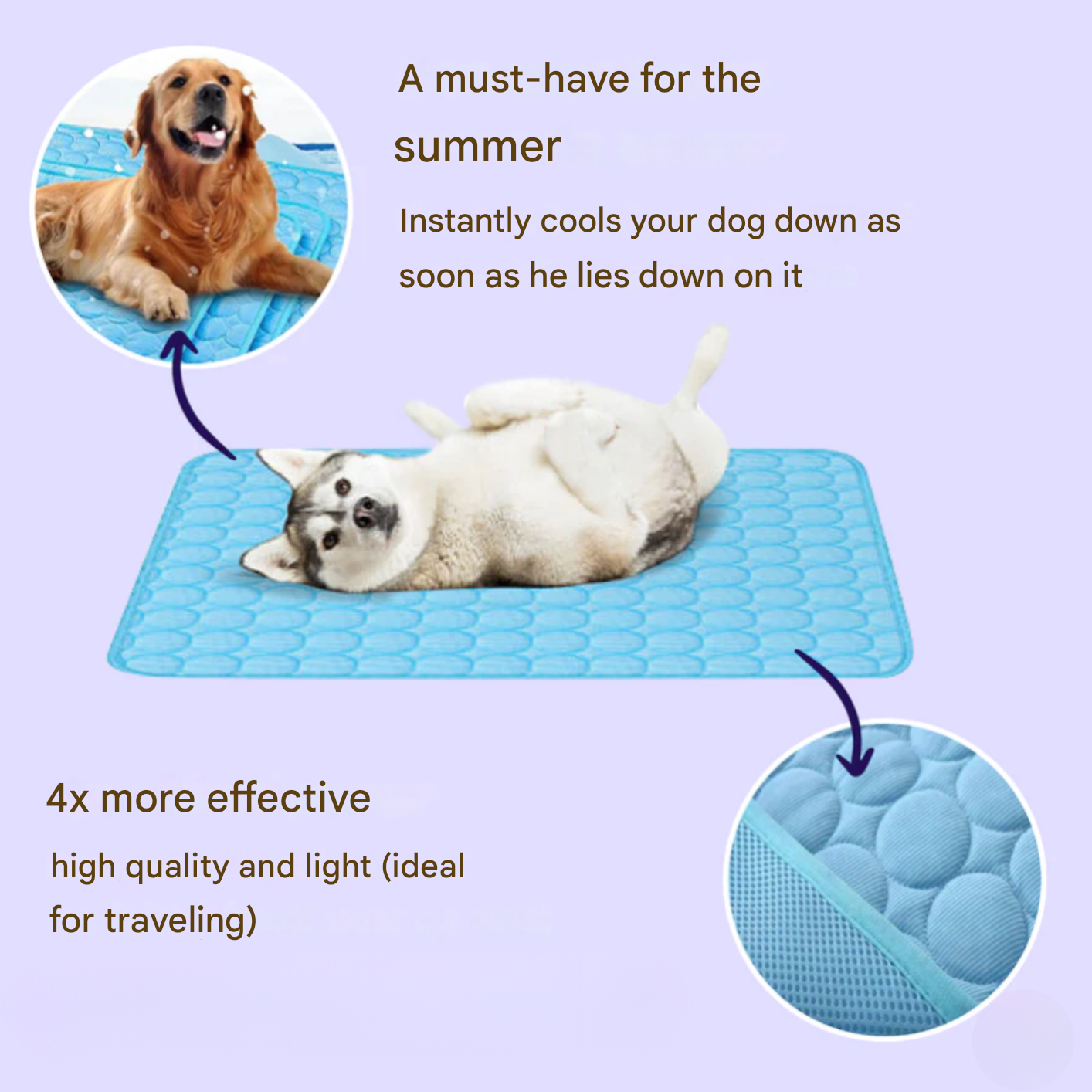 Maliben | Innovative Cooling Mat for Dogs (4x Cooling Power) - ChillComfort