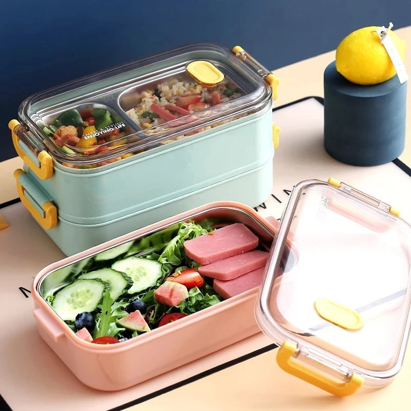 Maliben | Insulated Bento Lunch Box | Superior Temperature Retention & Multi-Compartment Design For Office, School & On-The-Go Meals