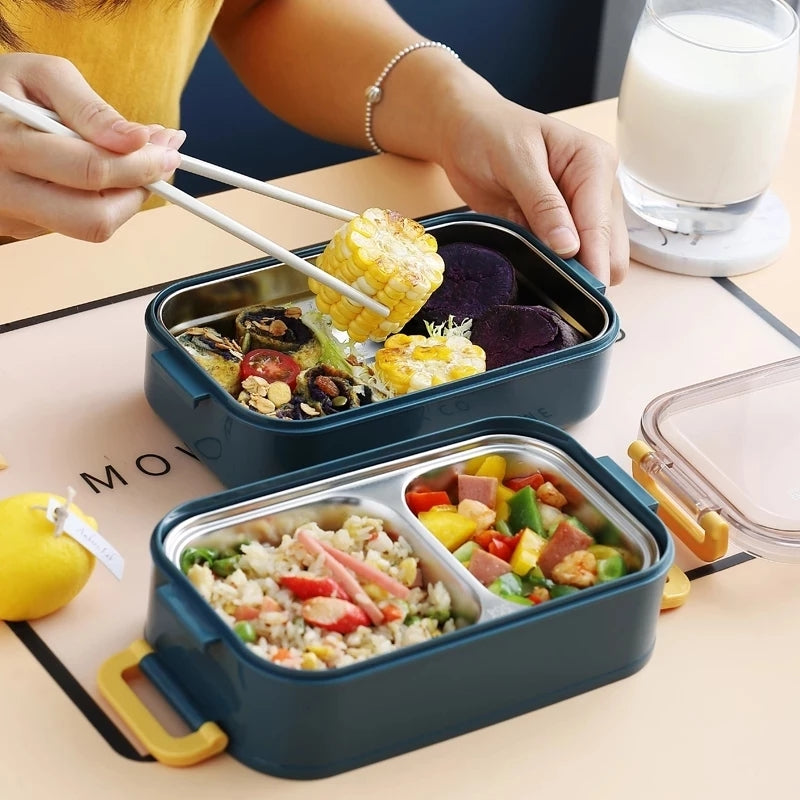 Maliben | Insulated Bento Lunch Box | Superior Temperature Retention & Multi-Compartment Design For Office, School & On-The-Go Meals