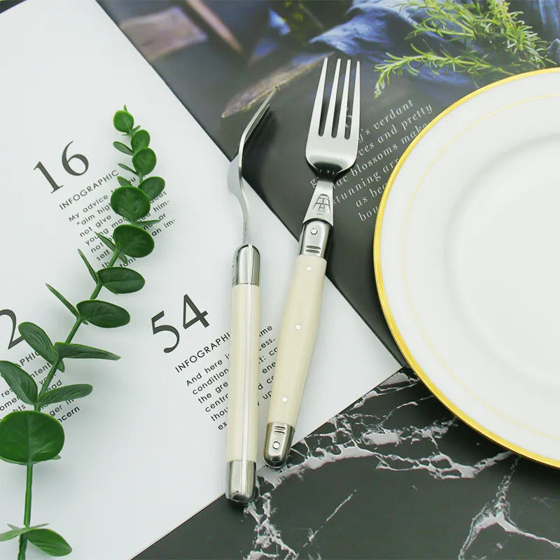 Maliben | IvoryElegance – Luxury Laguiole Cutlery Set with Timeless Style