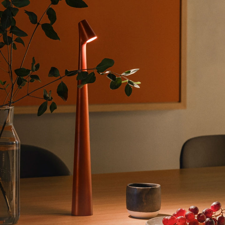 Maliben | Sculpting Table Lamp Wireless Led Lamp Solid Aluminium 10000mah Battery 3-Level Dimming Cri 90 Usb-C Charging Port Warm White 2700k
