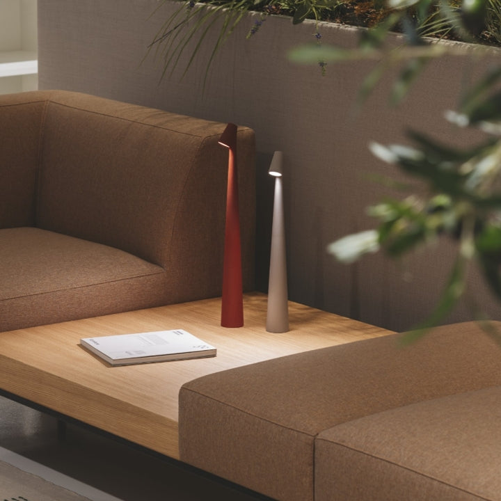 Maliben | Sculpting Table Lamp Wireless Led Lamp Solid Aluminium 10000mah Battery 3-Level Dimming Cri 90 Usb-C Charging Port Warm White 2700k