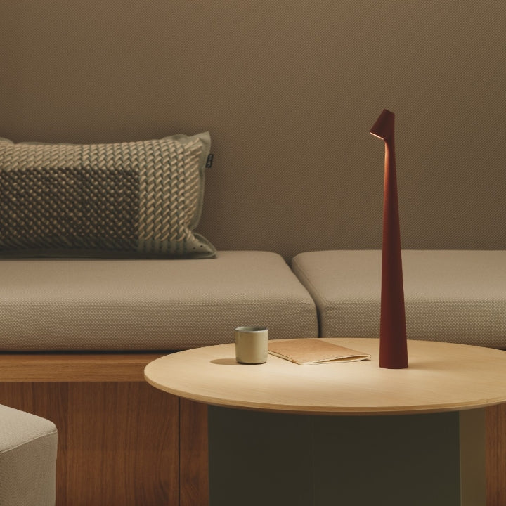 Maliben | Sculpting Table Lamp Wireless Led Lamp Solid Aluminium 10000mah Battery 3-Level Dimming Cri 90 Usb-C Charging Port Warm White 2700k