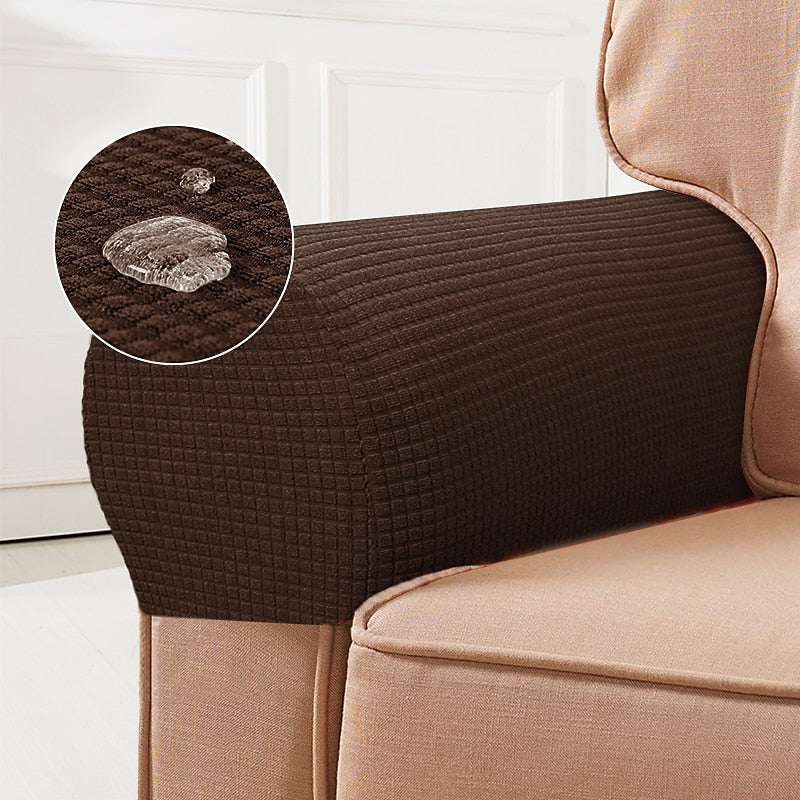Maliben | Stretch Armrest Covers – Spandex Covers For Chairs & Armchairs, Set Of 2, Bordeaux
