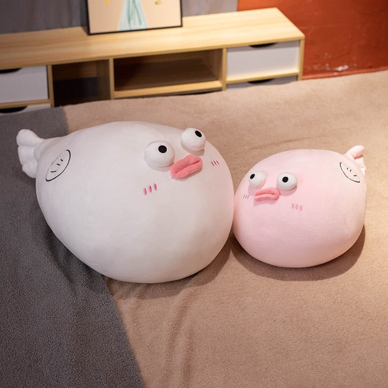 Maliben Baba Pufferfish Plush — Soft Cuddle Toy, 4 Sizes