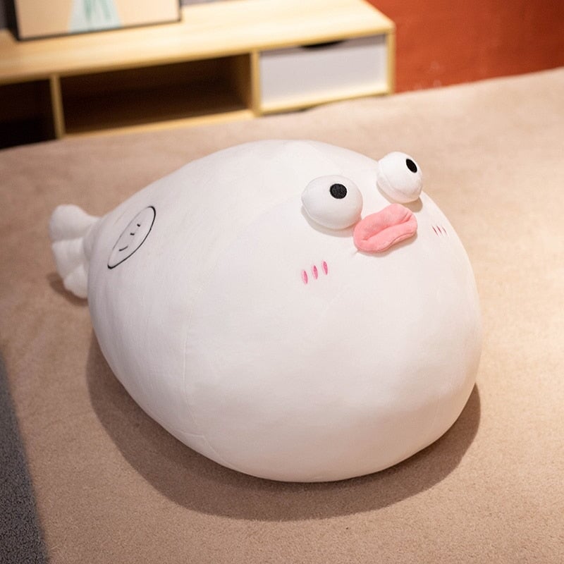 Maliben Baba Pufferfish Plush — Soft Cuddle Toy, 4 Sizes