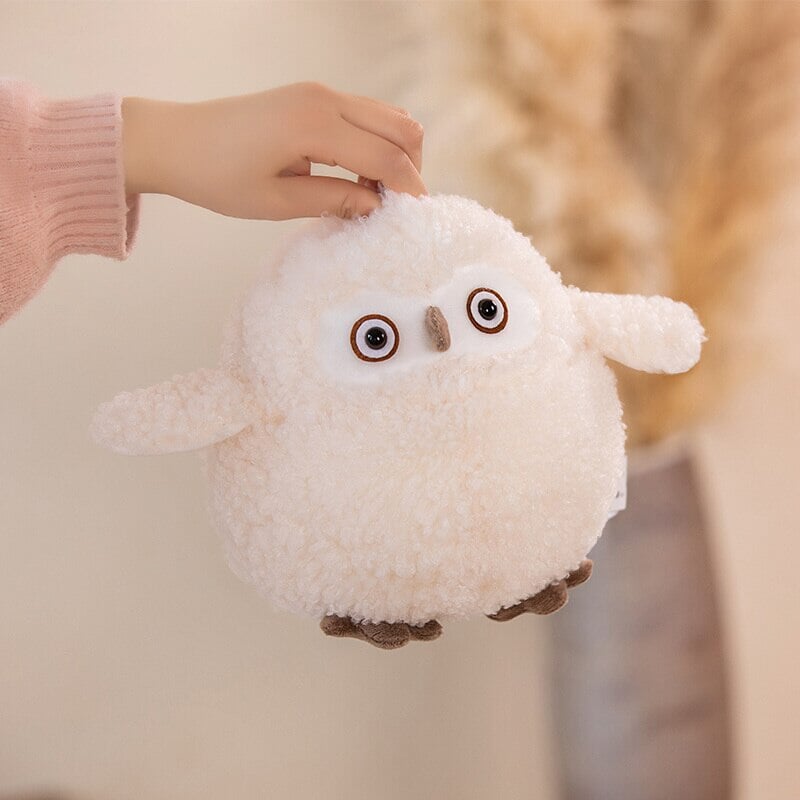 Maliben | Biege Shocked Chonky Owl Plushie