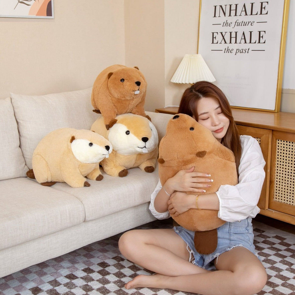 Maliben | Billy & Willy The Fluffy Brown Beaver Plushie