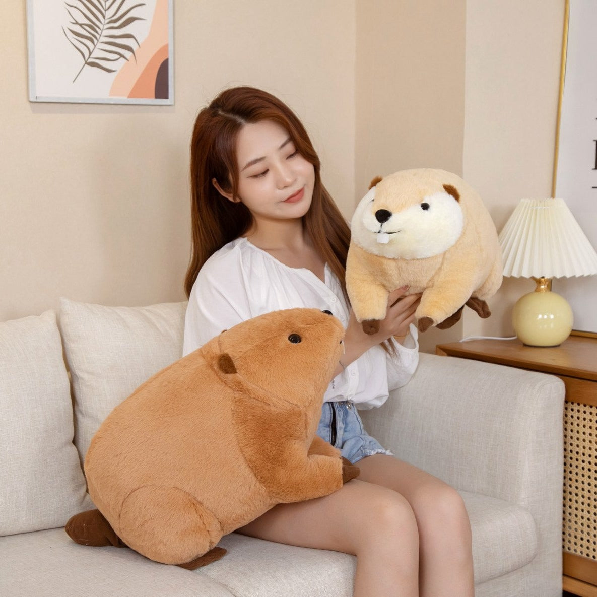 Maliben | Billy & Willy The Fluffy Brown Beaver Plushie