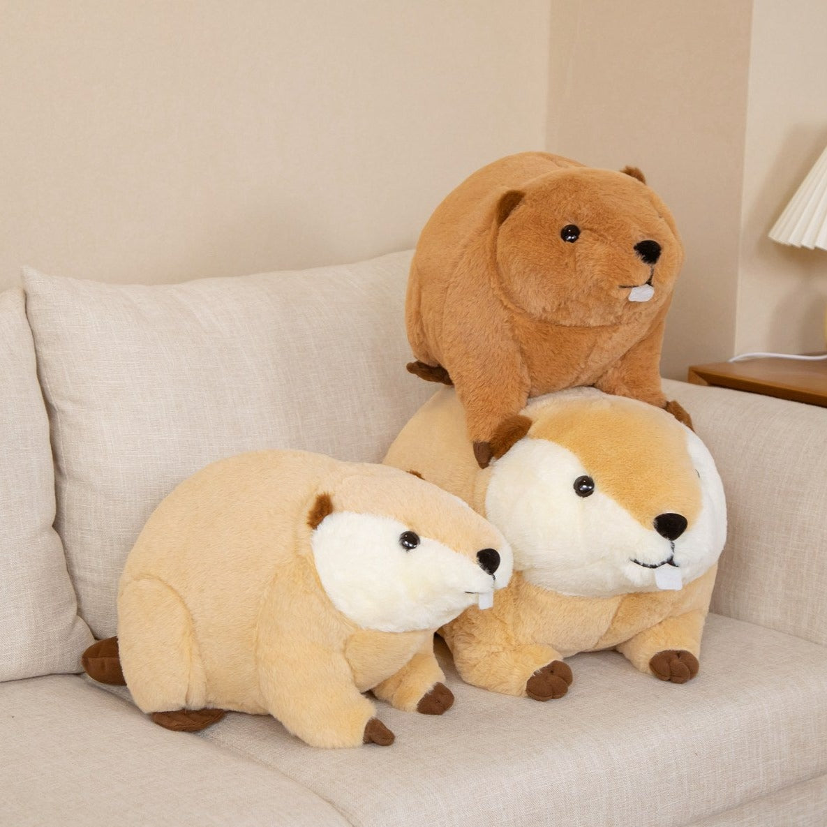 Maliben | Billy & Willy The Fluffy Brown Beaver Plushie