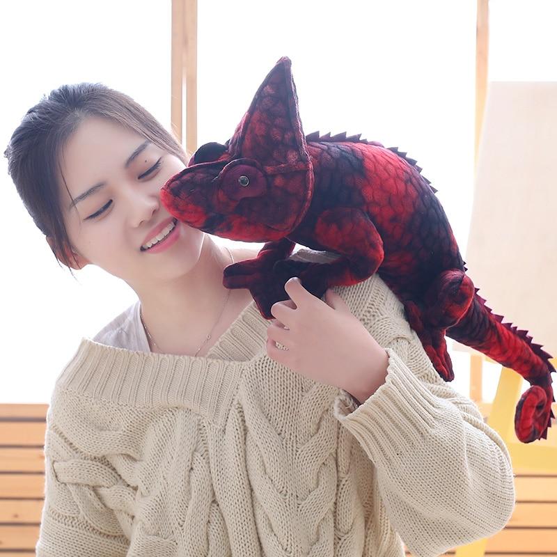 Maliben | Brown & Red Chameleon Plush