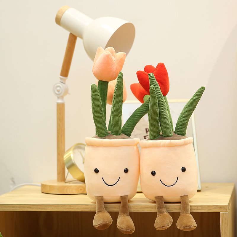 Maliben | Bubbly Tulip Flower Pot Plush