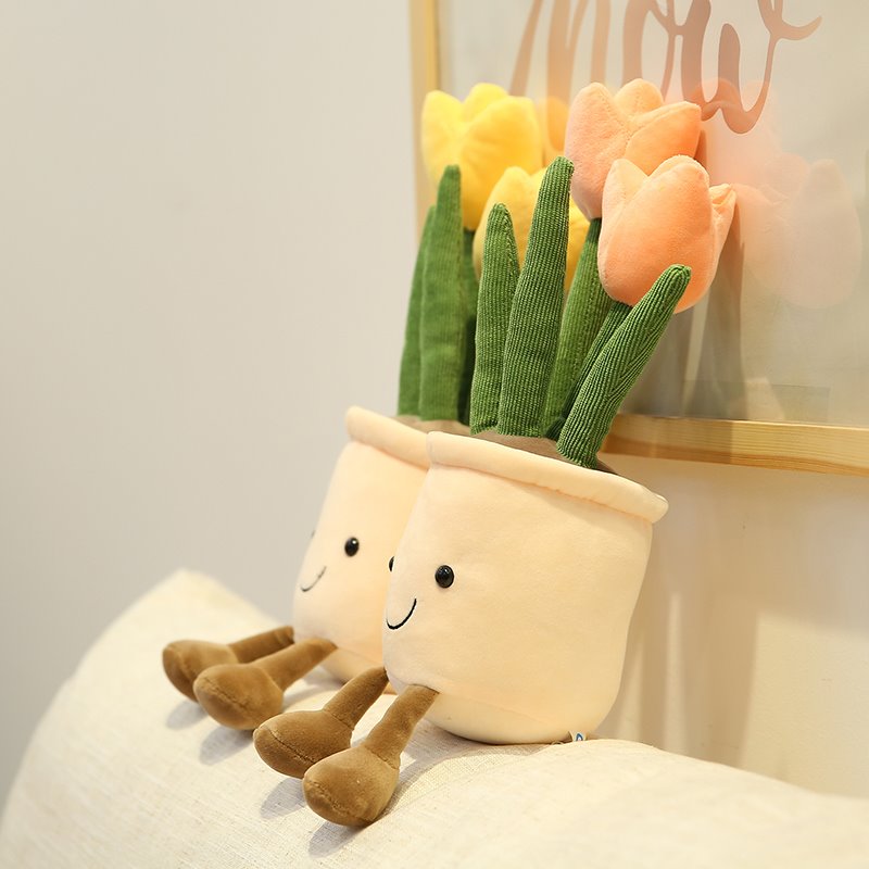 Maliben | Bubbly Tulip Flower Pot Plush