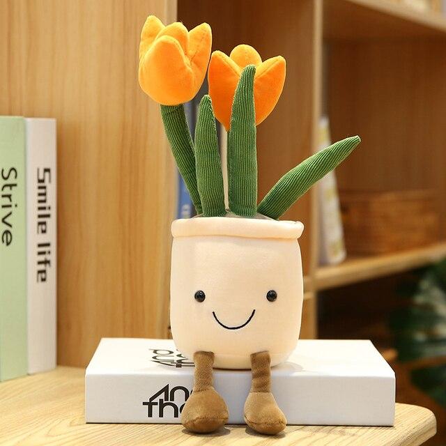 Maliben | Bubbly Tulip Flower Pot Plush