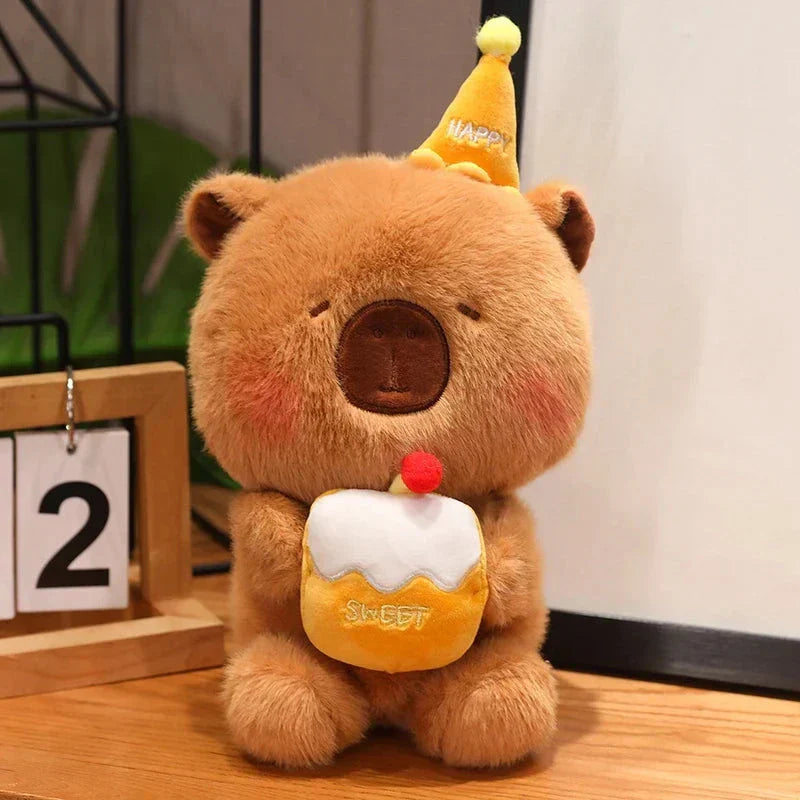 Maliben | Capybara & Bear Happy Birthday Cake Plushies