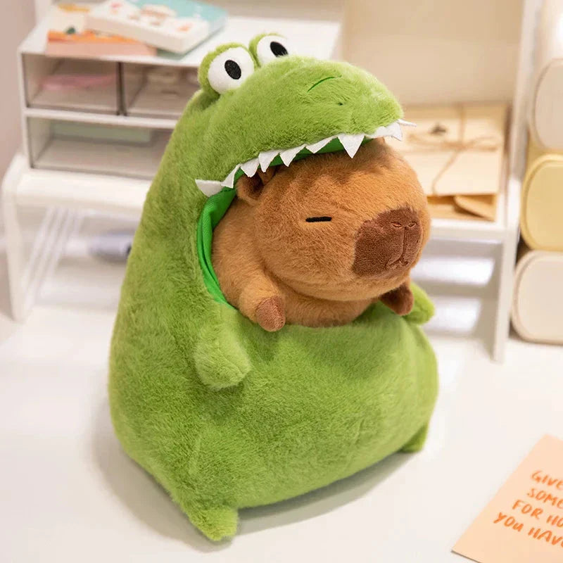 Maliben | Capybara Green Dinosaur Outfit Plushie