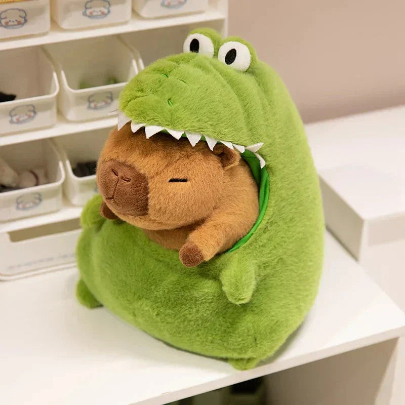 Maliben | Capybara Green Dinosaur Outfit Plushie