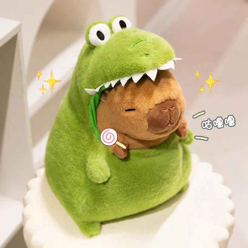 Maliben | Capybara Green Dinosaur Outfit Plushie