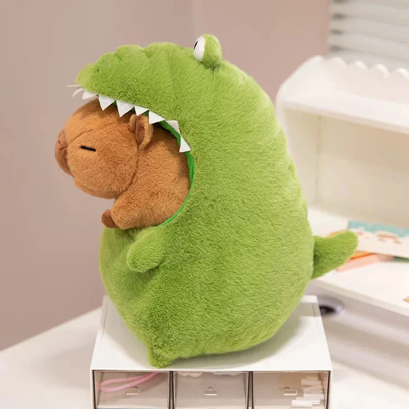 Maliben | Capybara Green Dinosaur Outfit Plushie