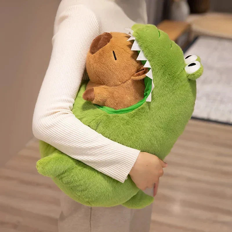 Maliben | Capybara Green Dinosaur Outfit Plushie