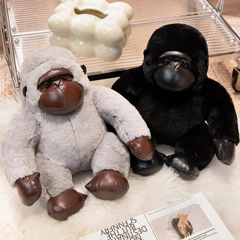Maliben | Chunky Black Silver Gorilla Ape Plushies