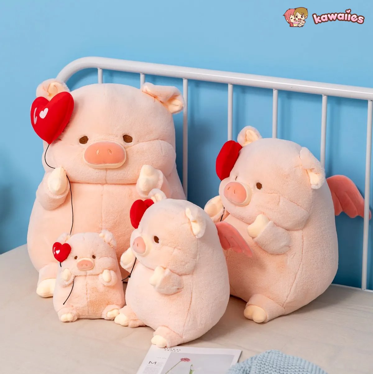 Maliben | Chunky Love Heart Piggy Plushie