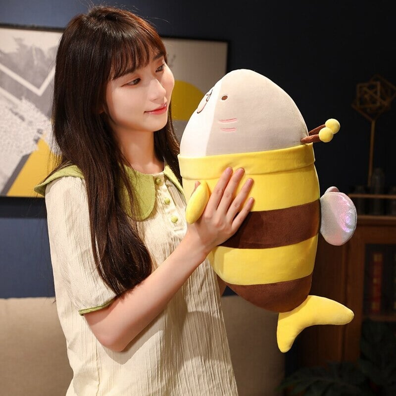 Maliben | Cute Chonky Half Shark Half Bee Plushie
