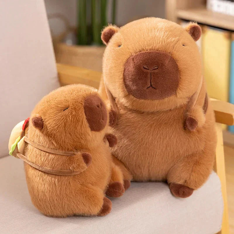 Maliben | Fluffy Capybara Burger Bag Plushies