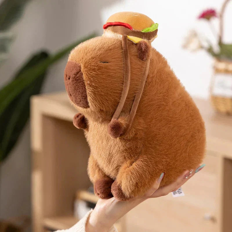 Maliben | Fluffy Capybara Burger Bag Plushies