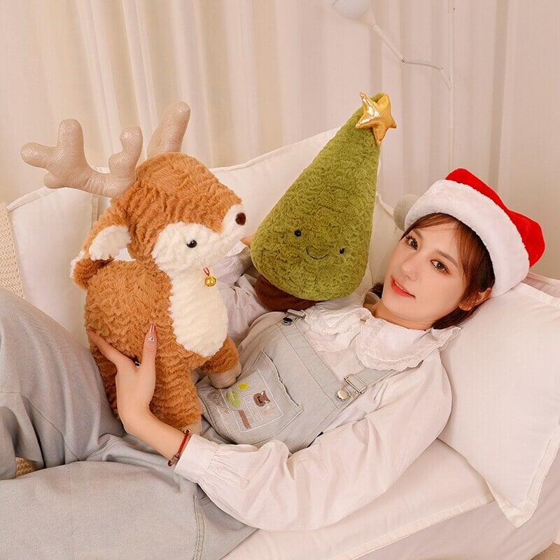 Maliben | Fluffy Christmas Tree Reindeer Plushie