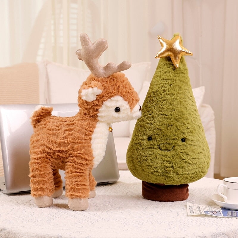 Maliben | Fluffy Christmas Tree Reindeer Plushie
