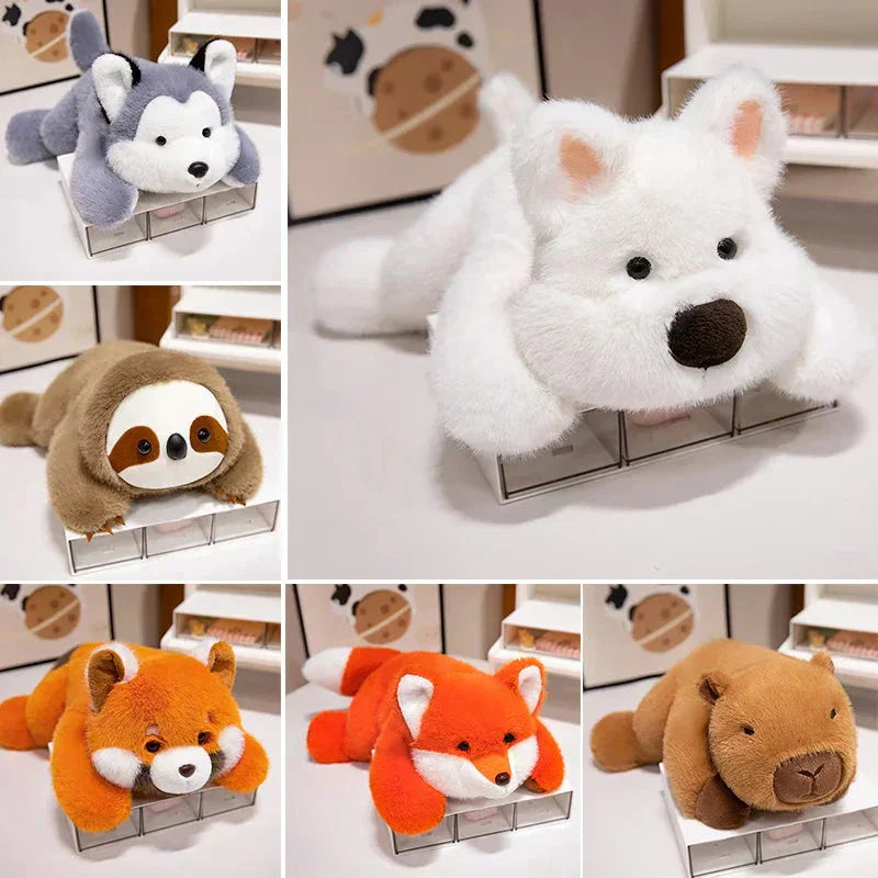 Maliben | Fluffy Laying Animal Family Plushies