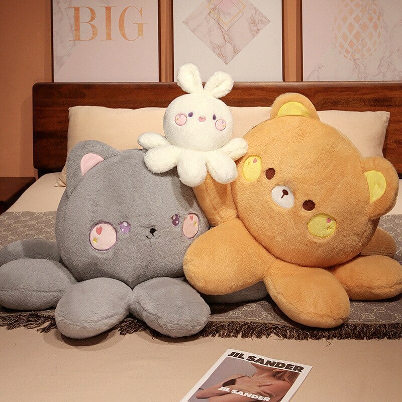 Maliben | Fluffy Octo-Animal Fox Cat Bunny Bear Plushies