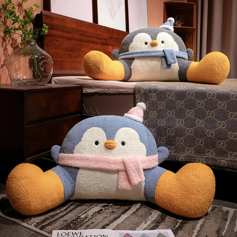 Maliben | Fluffy Penguin Backrest Cushion Pillow Seat