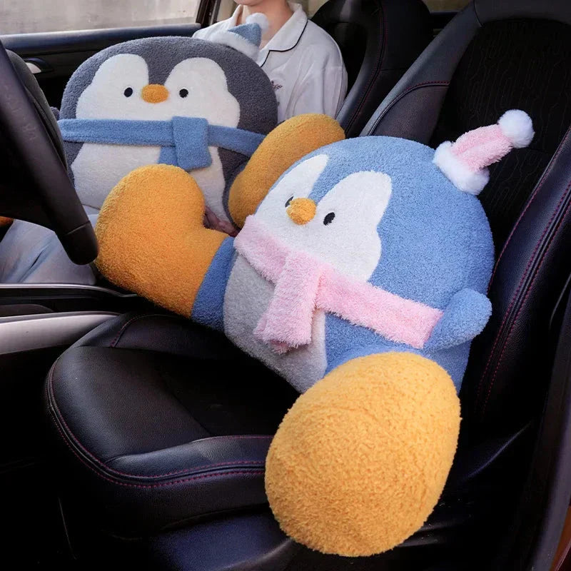 Maliben | Fluffy Penguin Backrest Cushion Pillow Seat