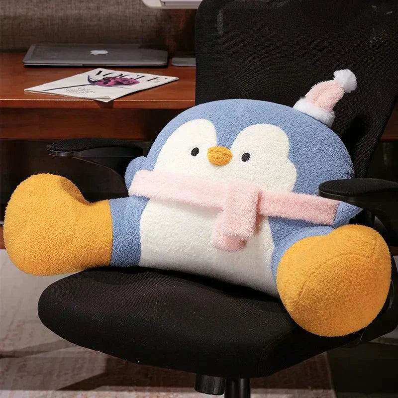 Maliben | Fluffy Penguin Backrest Cushion Pillow Seat
