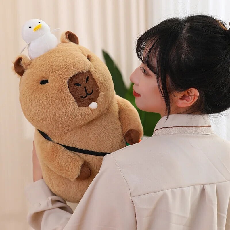 Maliben | Fluffy Sleepy Capybara With Orange Plushie
