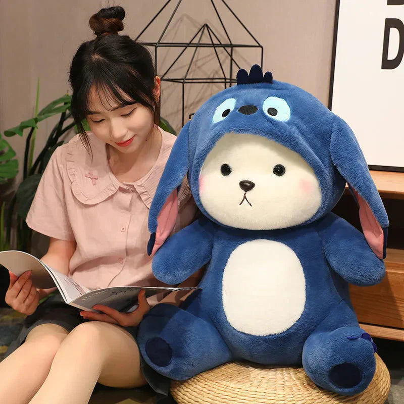 Maliben | Fluffy White Bear Donkey Outfit Plushie
