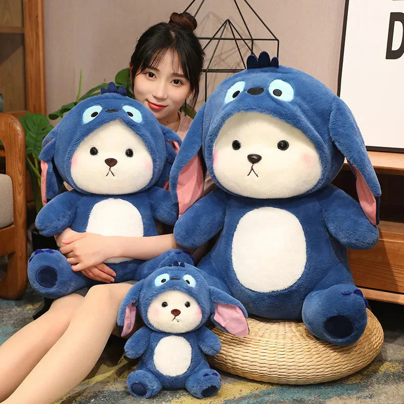 Maliben | Fluffy White Bear Donkey Outfit Plushie