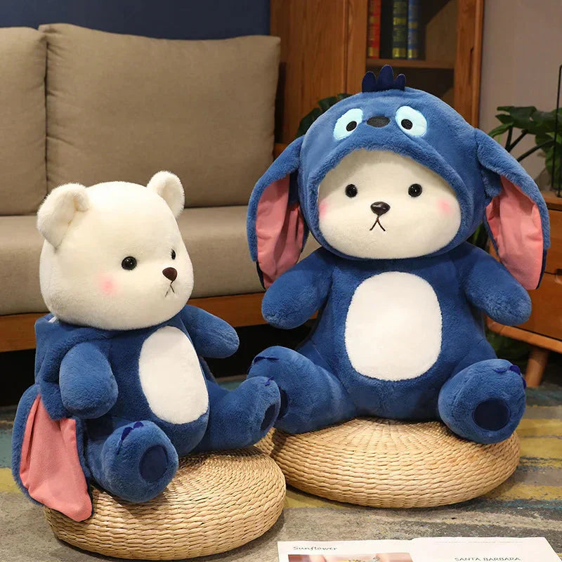 Maliben | Fluffy White Bear Donkey Outfit Plushie
