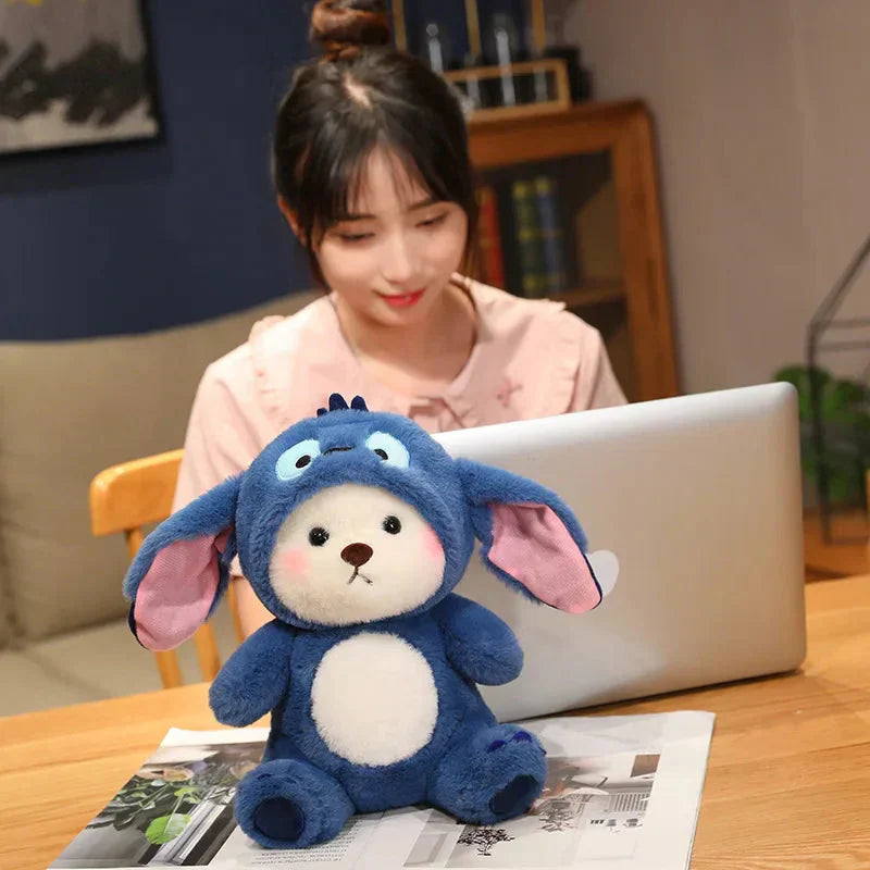 Maliben | Fluffy White Bear Donkey Outfit Plushie