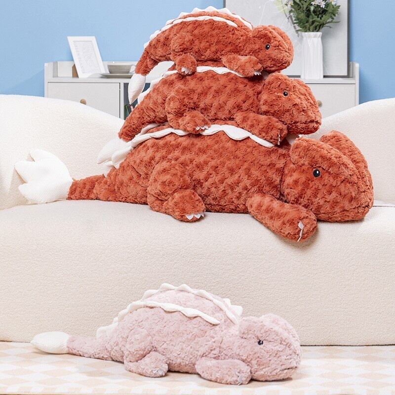 Maliben | Fuzzy Cute Pink Red Lizard Plushies