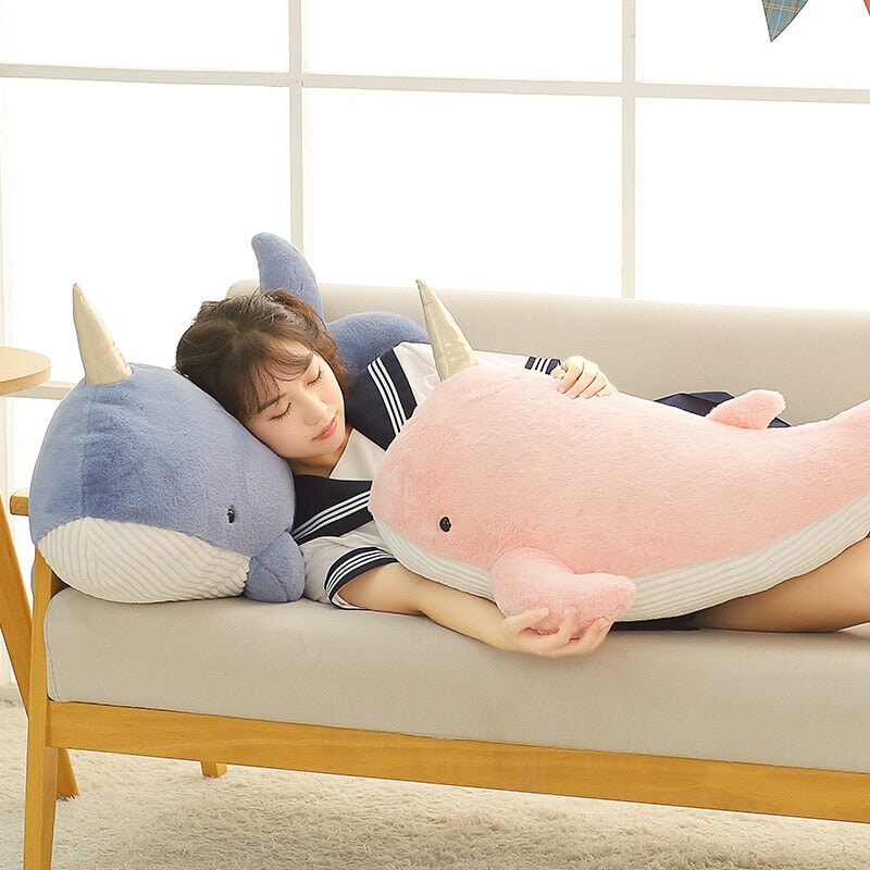 Maliben | Giant Blue Pink Narwhal Plushies
