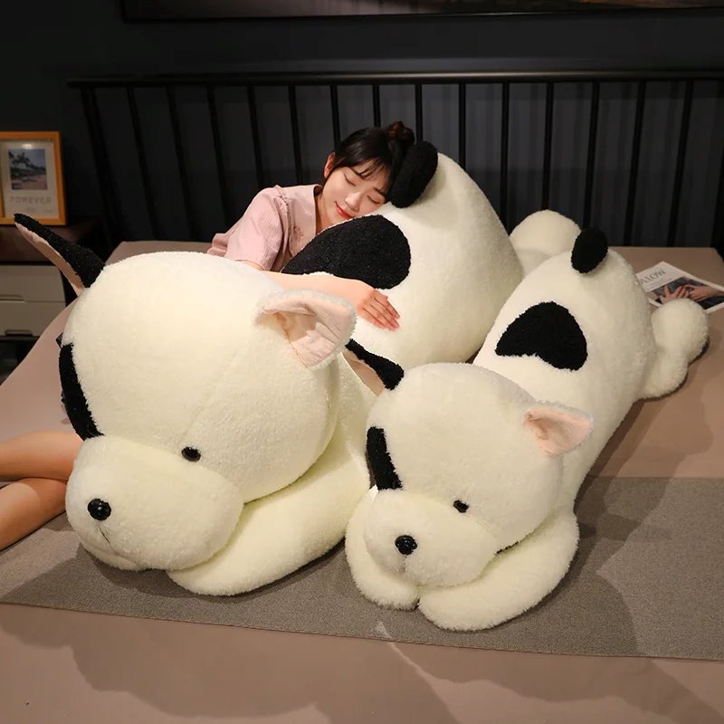 Maliben | Giant Fluffy Spotty White Black Dog Plushie
