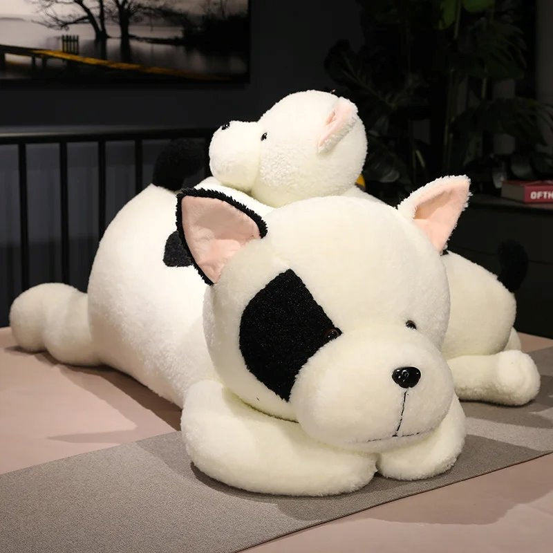 Maliben | Giant Fluffy Spotty White Black Dog Plushie