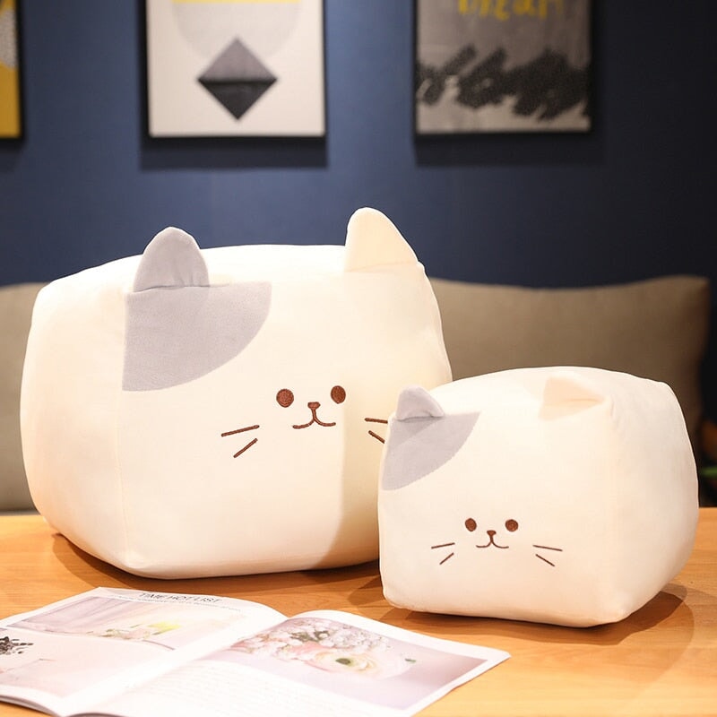 Maliben | Kawaii Black White Cube Cat Plushies