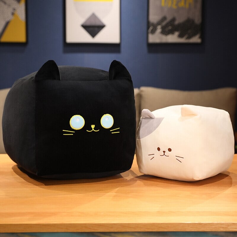Maliben | Kawaii Black White Cube Cat Plushies